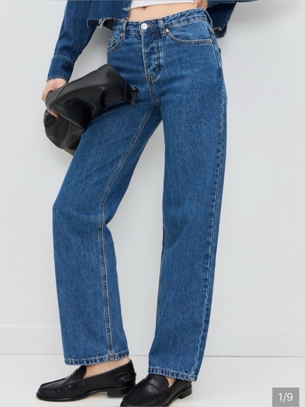 Parke High Rise Button Fly Mid Wash Straight Leg Jeans 27x30 EXCELLENT